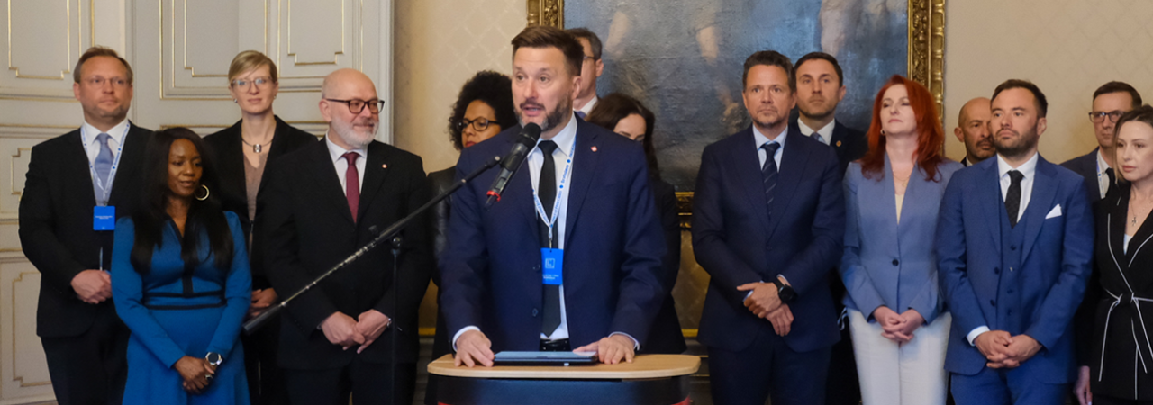Pressekonferenz beim Summit des Pakts er Freien Städte 2026